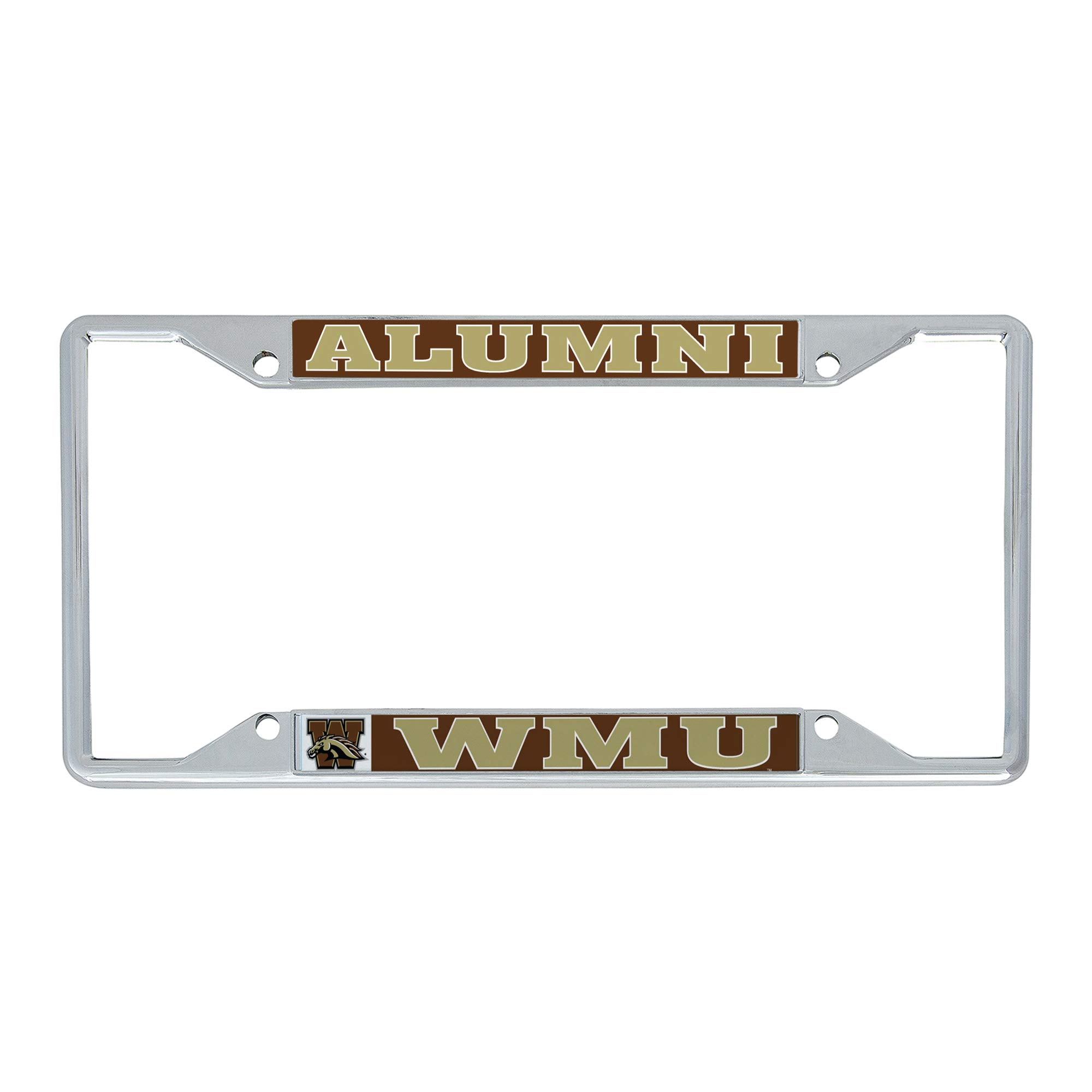 Desert Cactus Western Michigan University License Plate Frame WMU Broncos Metal Car Tag Holder for Front or Back of Car Officially Licensed (Alumni)