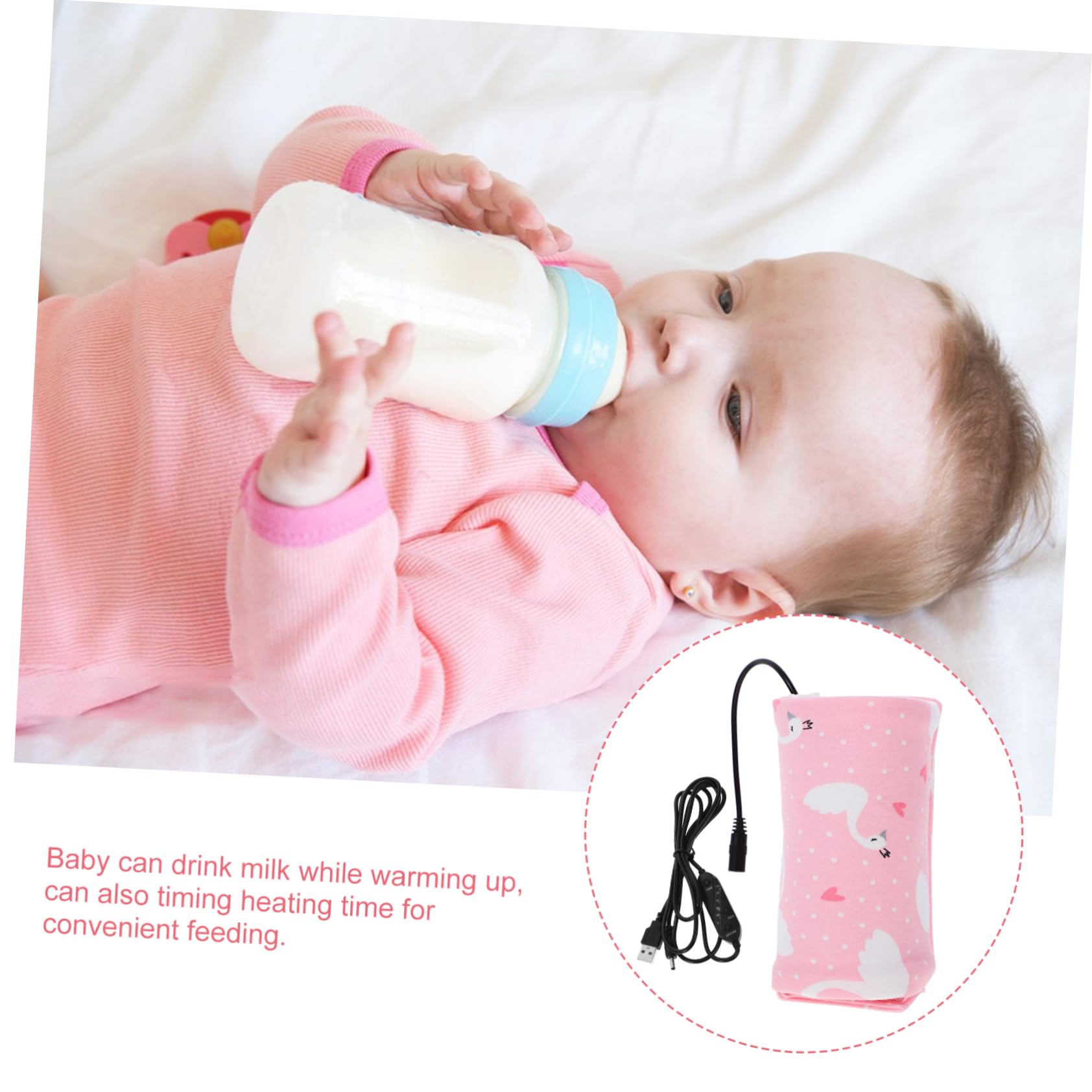 TOYANDONA 3pezzi Borsa Termica Per Biberon Con Design Isolante e Scaldabiberon Usb Per Viaggi e Protezione Del Latte Struttura Sandwich Sicura e Facile Da Usare