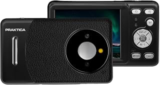 Praktica DZ13 Compact Digital Camera 13MP Dual Cmos Sensors, Wide-Angle Lens & 18x Zoom, Full HD Video - Black