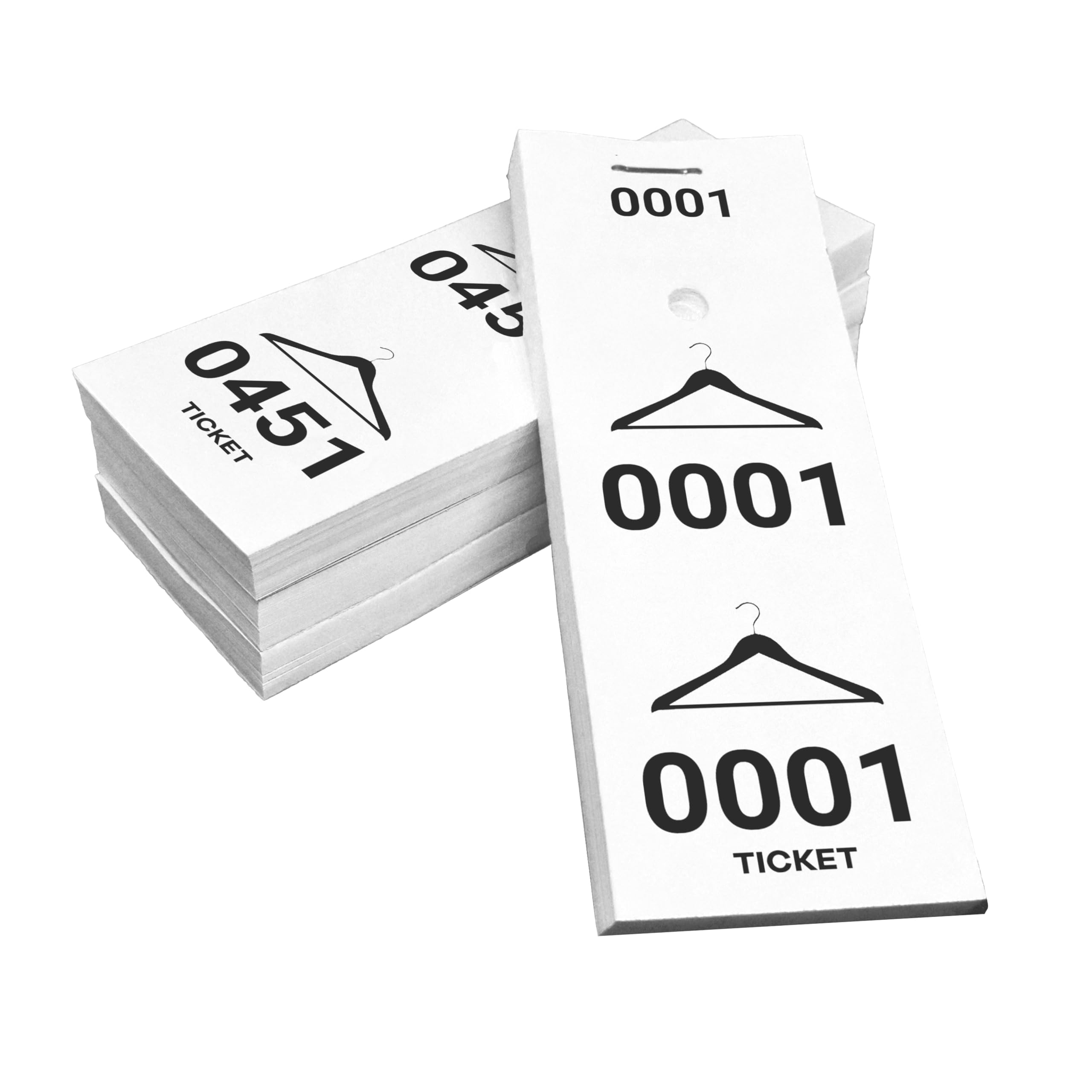 Biglietti Guardaroba Numerati 12x4.5 Carta 140g Bianco 1000
