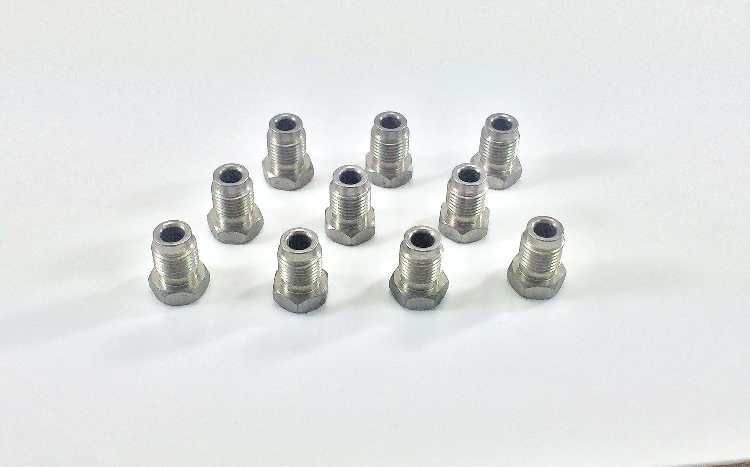 The Stop Shop Stainless Steel Metric Brake Line Imperial & Bubble Flare Fitting for 3/16" Tube. 10 x 1 mm (Pack of 10)