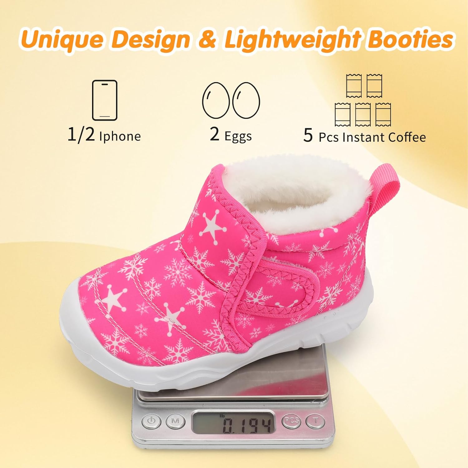 QFH Baby Boys Girls Winter Warm Shoes Cozy Fleece Snow Boots Toddler Non-Slip Walking Shoes Infant Outdoor Water Resistance Faux Fur Booties - Image 6