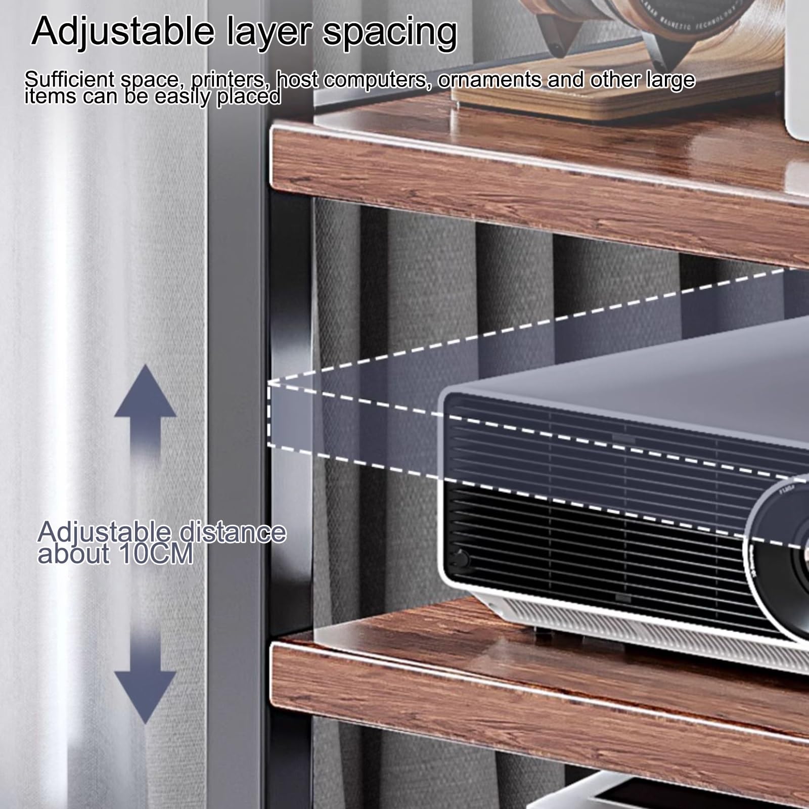 Mobili per Hi Fi Mobile Giradischi e Porta vinili con Ruote,Rack Audio Moderno,Mobiletto portaoggetti AV,Rack Audio Mobiletto portaoggetti,Rack Audio Rack componenti Stereo(51x40x55cm)