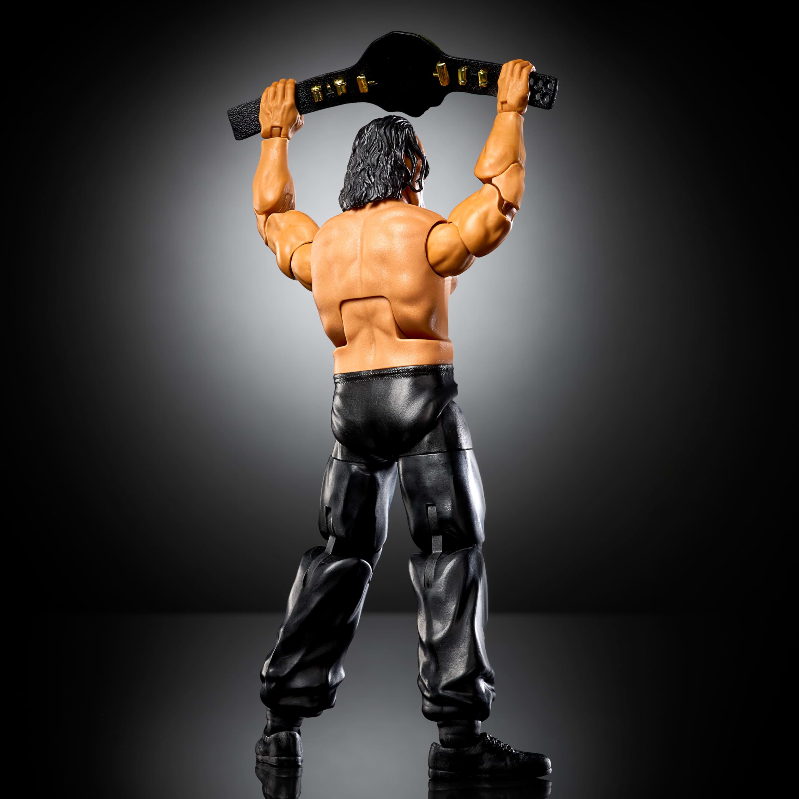Mattel WWE Elite Actionfigur & Zubehör, Serie #123 Set, 15,2 cm großes Sammlerstück Great Khali mit 25 Gelenkpunkten & austauschbaren Händen