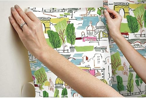 Miniatura 5 de RoomMates Waverly RMK11888RL Arrondissement - Papel tapiz para despegar y pegar, 18 pulgadas x 18.86 pies