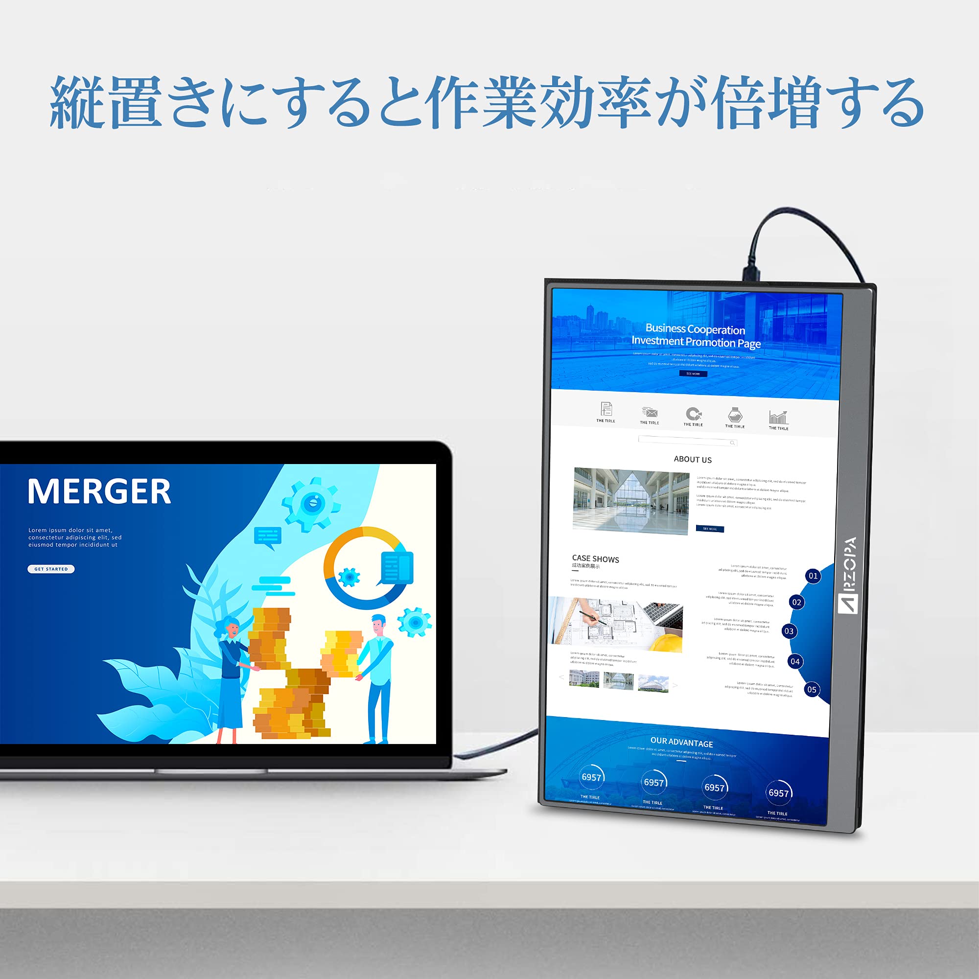 ARZOPA 15.6インチ モバイルディスプレ 3台 + アルミスタンド 付き Amazon.co.jp: ARZOPA 15.6インチ モバイルモニター ポータブル
