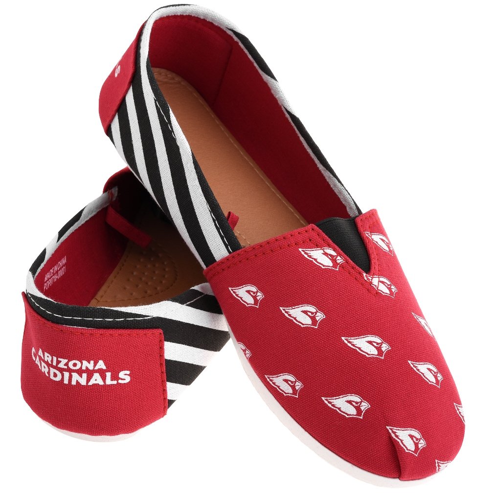 FOCO Women's NFL Team Logo Ladies Fashion Slip On Canvas Shoes