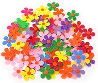 Honbay 100PCS 1.1 Inch Felt Flowers - Random Colors Fabric Embellishments for DIY Crafts, Hair Clips, Headbands