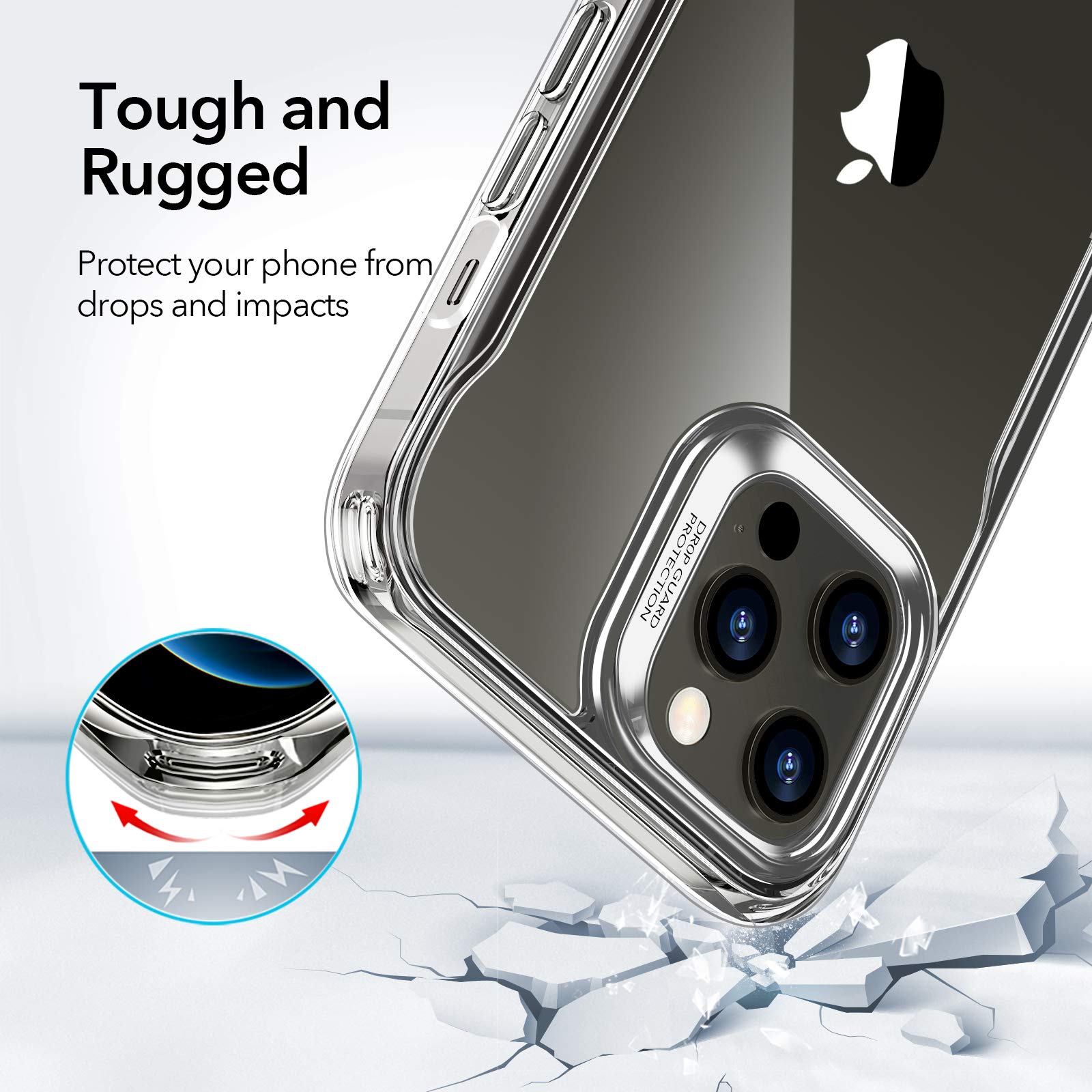 ESR iPhone12Pro Max 用 ケース 6.7インチ 透明 Amazon.co.jp: ESR iPhone12Pro Max 用 ケース フィルム2枚付属