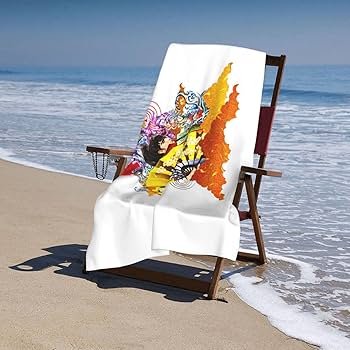 Amazon.co.jp: 花の慶次 パチンコ愛好者 バスタオル ヘアタオル ビーチ