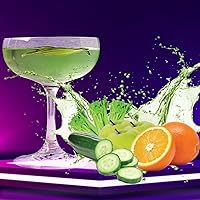 Vista 5 de Season STORY Coupe - Juego de 2 copas de cóctel (8 onzas), juego de champán de cristal para beber martini, margarita, cócteles, vasos de tallo