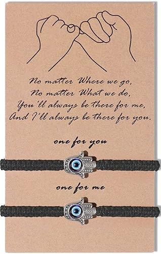 Bracelet for Women with Hand charm lucky protection bracelet for Mother Daughter Friends Girl friends Baby bracelet gift set