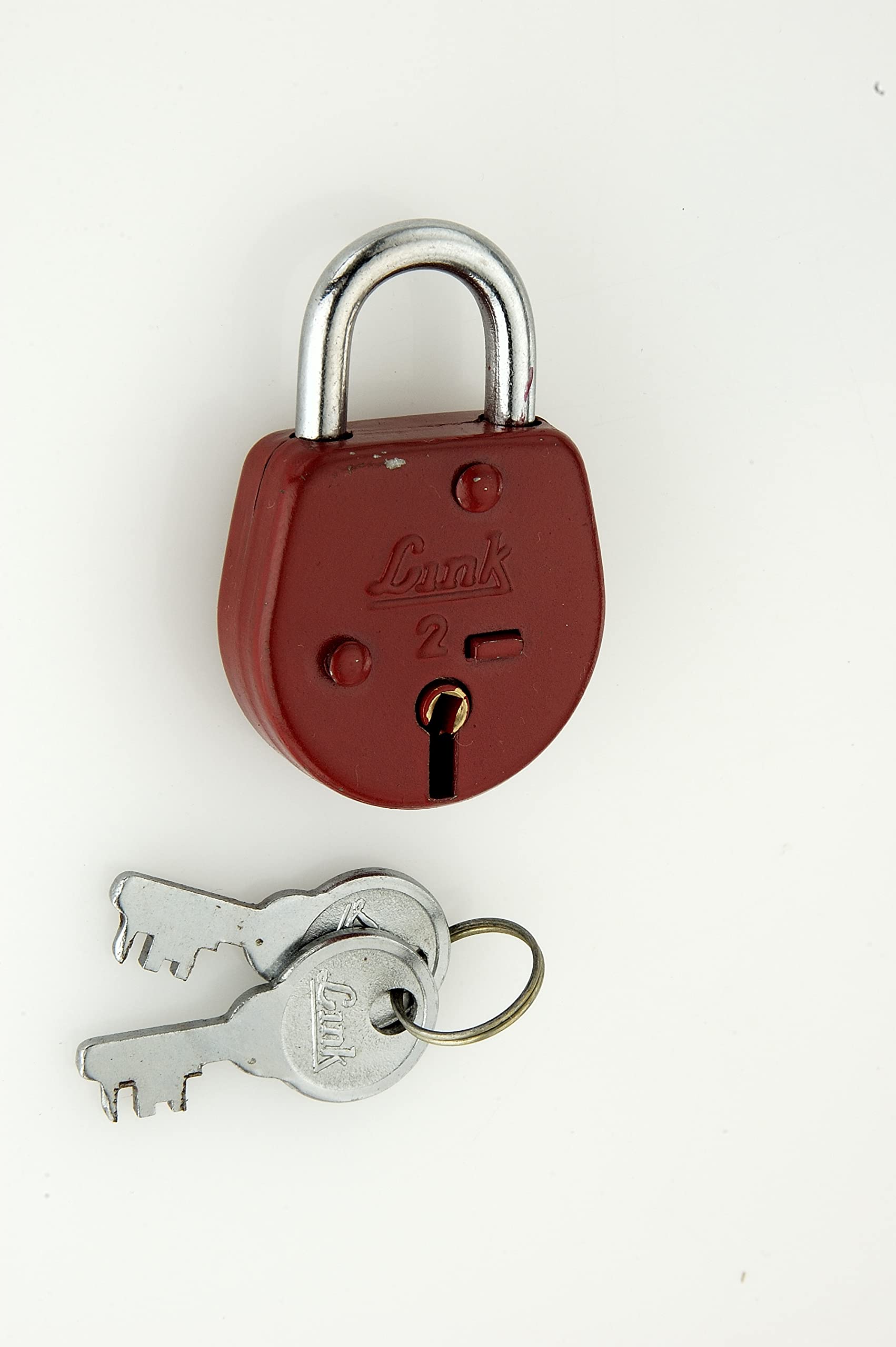 Link® 30mm 10 Pcs Set Colored Padlock No.2 | Steel Body | Brass Lever | 2 Silver Keys | | Made in India