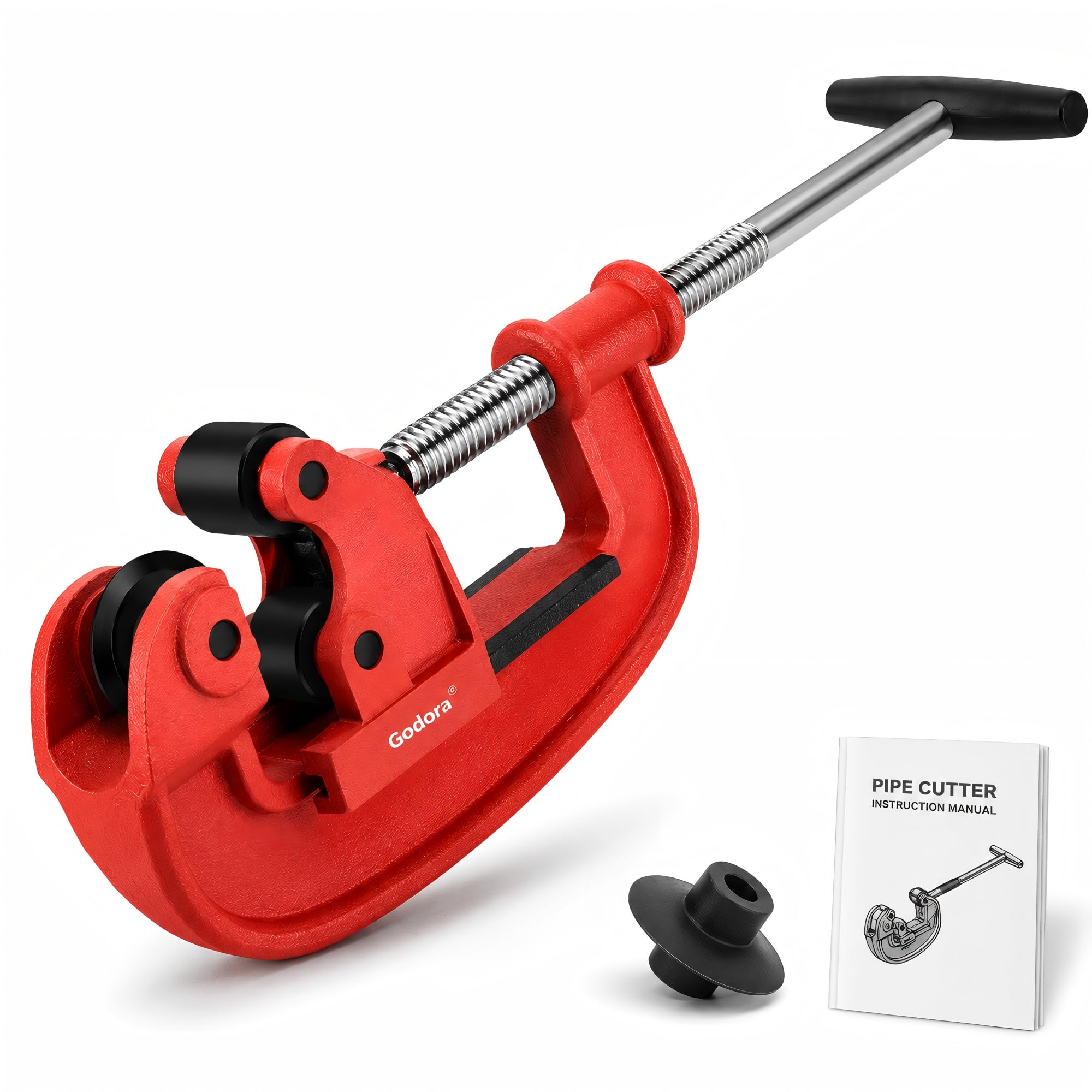 Coupe-tuyau robuste de 2,5 à 7,6 cm avec une lame supplémentaire, coupe-tube rigide tranchant pour couper les tuyaux galvanisés, le cuivre et le fer, coupe-tube en métal, idéal pour les plombiers ou