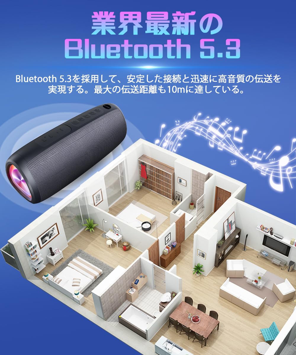 Amazon.co.jp: Bluetooth スピーカー【2026最新型】ワイヤレス