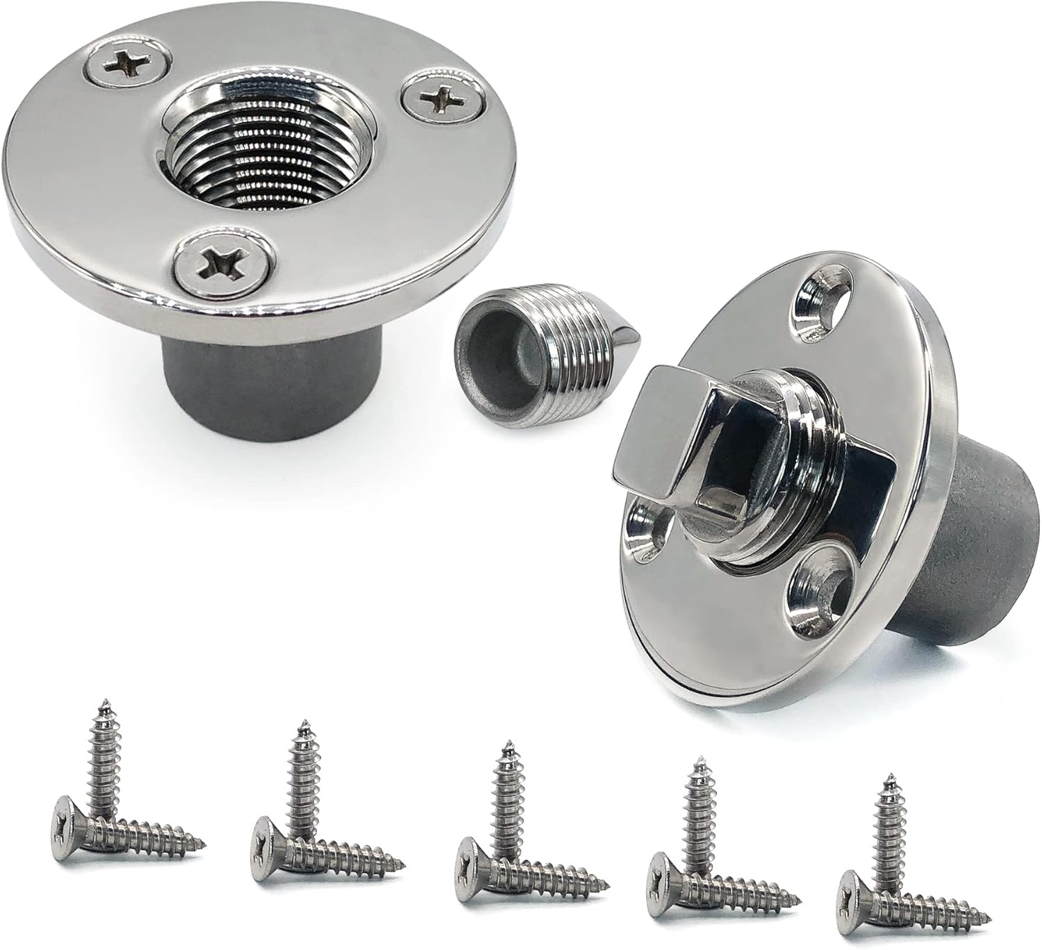 Duthyvea 2Pc Boat Drain Plug Kit for Marine Garboard Drain