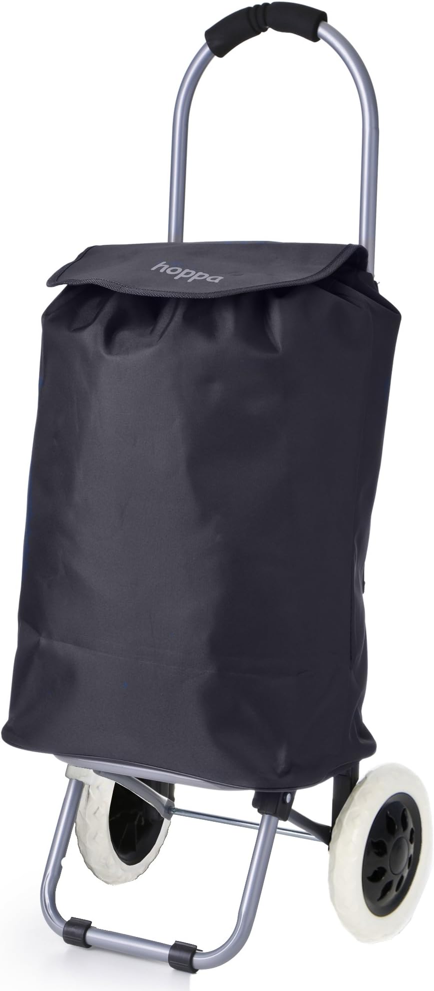 Hoppa Large Capacity Light Weight Wheeled Shopping Trolley Push Cart Bag wheels (Navy)
