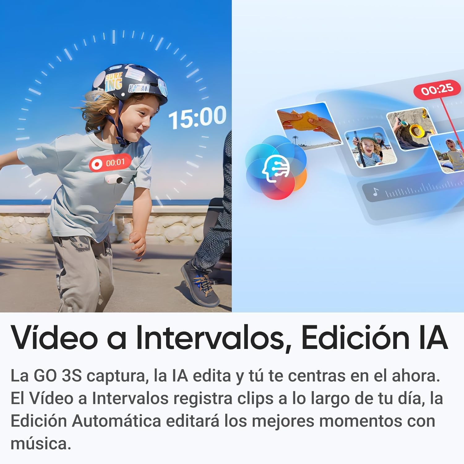 Insta360 GO 3S Paquete POV en Casco para Moto (Edición Especial) - Cámara Vlogging 4K, Manos Libres, cámara POV, 140 Min de batería, Impermeable 10 M, cámara de acción para Deportes, Moto
