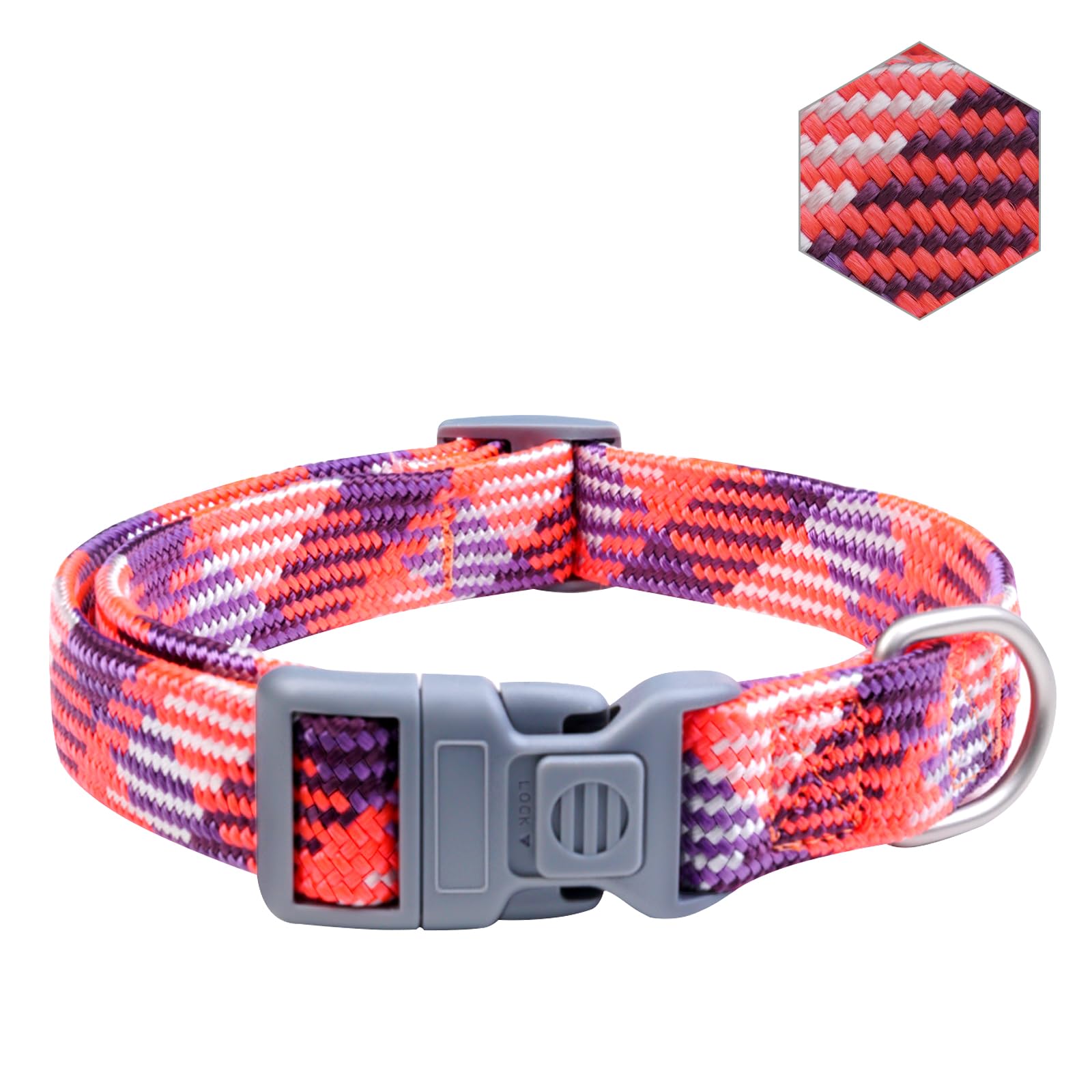 KCUCOP Premium Dog Collars for Medium Dogs - Adjustable Soft Comfortable Skin-Friendly Collar for Dogs - Quick Release & Safety Buckle - Ideal for Indoor & Outdoor Activities (Red,M)