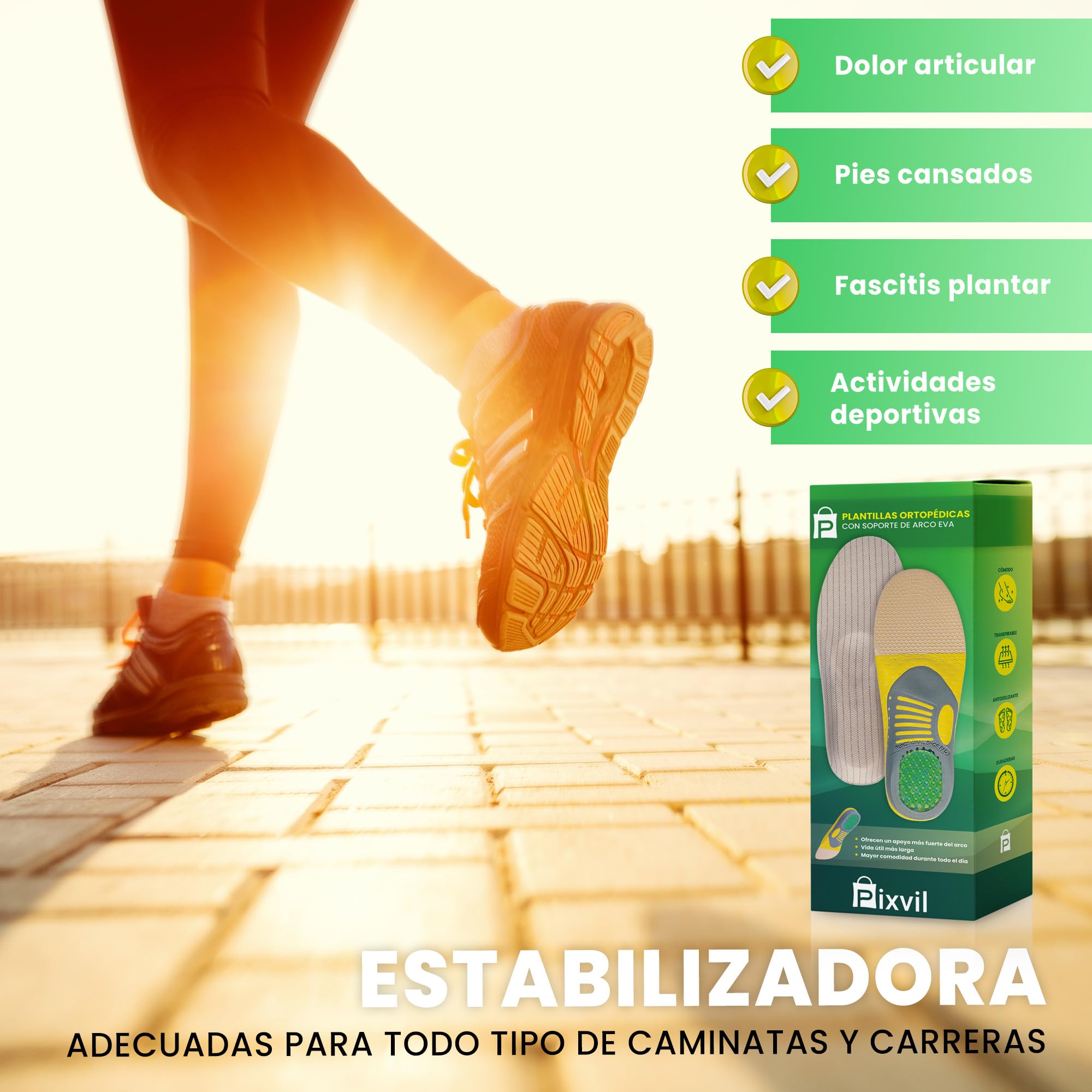 Plantillas Fascitis Plantar 2 Pares Gel Arco EVA para Trabajo y Padel Hombre Mujer Alivio Pies Planos Metatarsalgia Espolón Botas Seguridad Running