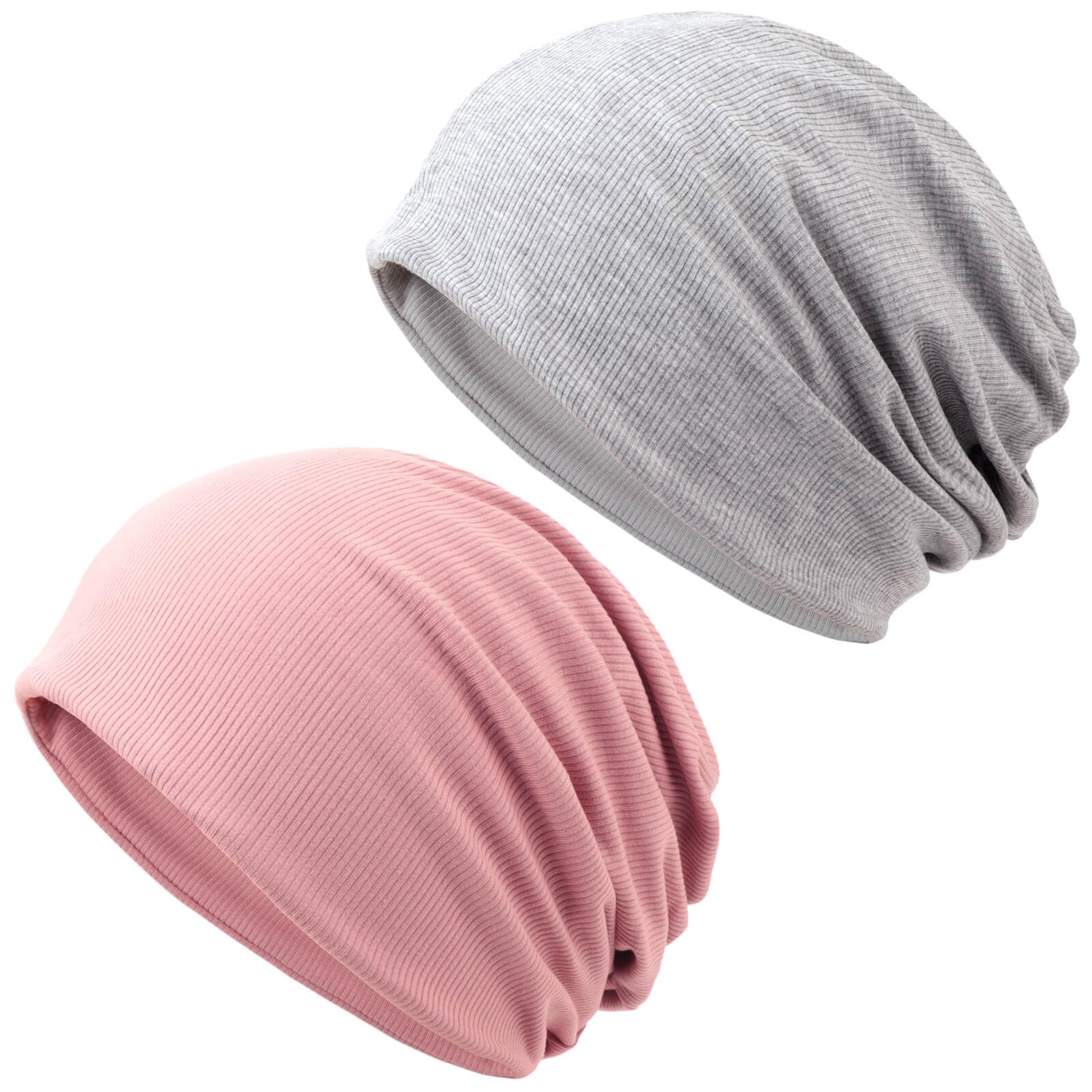 DRESHOW Slouchy Beanie Hat for Women Men Long Baggy Hip Hop Beanie Ski Skull Cap Chemo Headwear Solid Hipster Hat Elastic Sleeping Cap