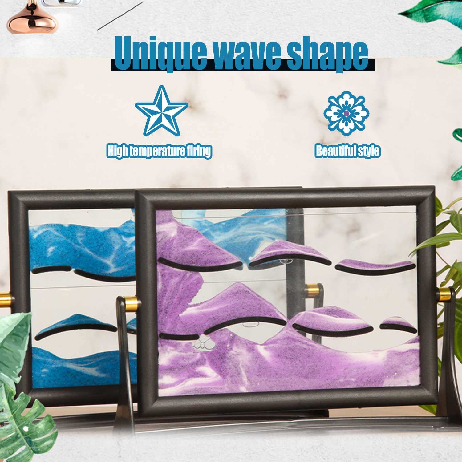 Image d'art de Sable en Mouvement Image de Sable Fluide Image de Bureau Moyenne Jouets d'art de Bureau sensoriel apaisant Fidget Jouet pour Calme Relaxinga Cadeau/a (A)