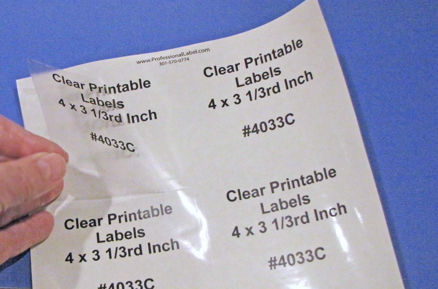 Glossy Clear Laser Printable 6 up Labels 25 Sheets 4 x 3.33
