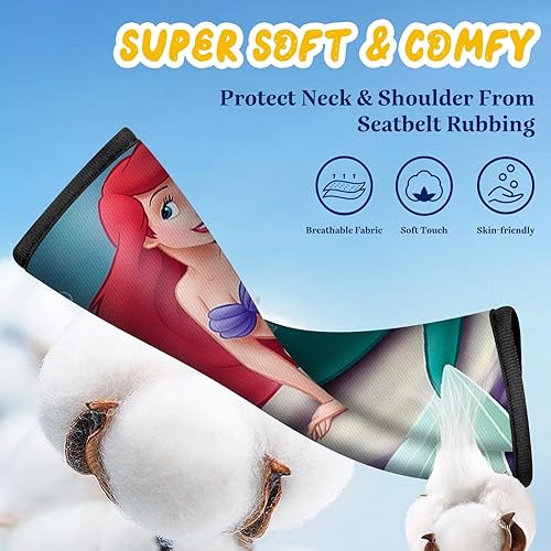 Miniatura 2 de Akkya Paquete de 2 fundas para cinturón de seguridad, almohadillas para cinturón de seguridad, almohadillas para correa de asiento de automóvil para