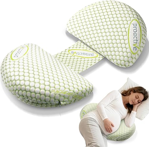 Almohada de embarazo de espuma viscoelástica prémium para dormir, almohada de maternidad de material mejorado de calidad para mujeres embarazadas,