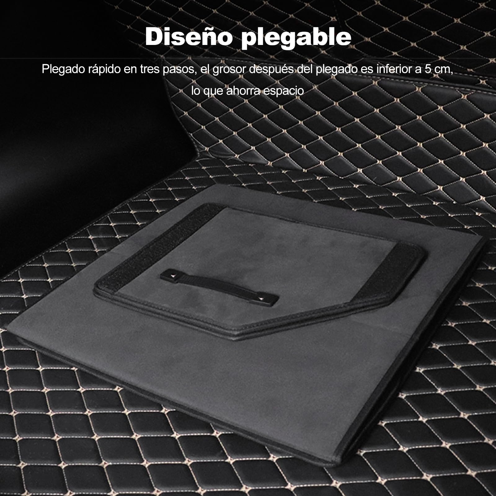 Ergocar Organizador de Maletero de Coche, Plegable Organizador de Coche para Almacenamiento con Asa, Organizador de Maletero con Tapa, Base Antideslizante, Fácil de Limpiar, para Coches y SUV