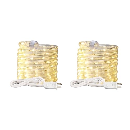 ZLIEC LED Rope Light, 24ft Waterproof Strip Landscape Lighting, Indoor Outdoor Connectable 2700K Warm White 120V Flexible Tube Lights for Home Decor, Garden, Patio, Yard, Holiday Christmas Decoration