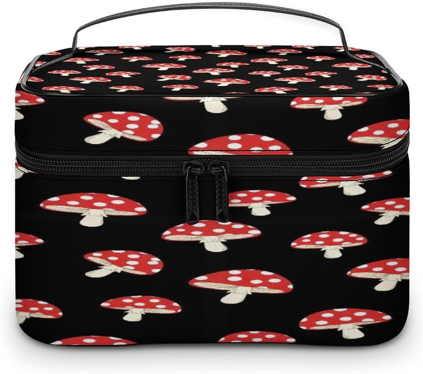 Travel Portable Red Mushroom Christmas Cosmetic Organizer Bags