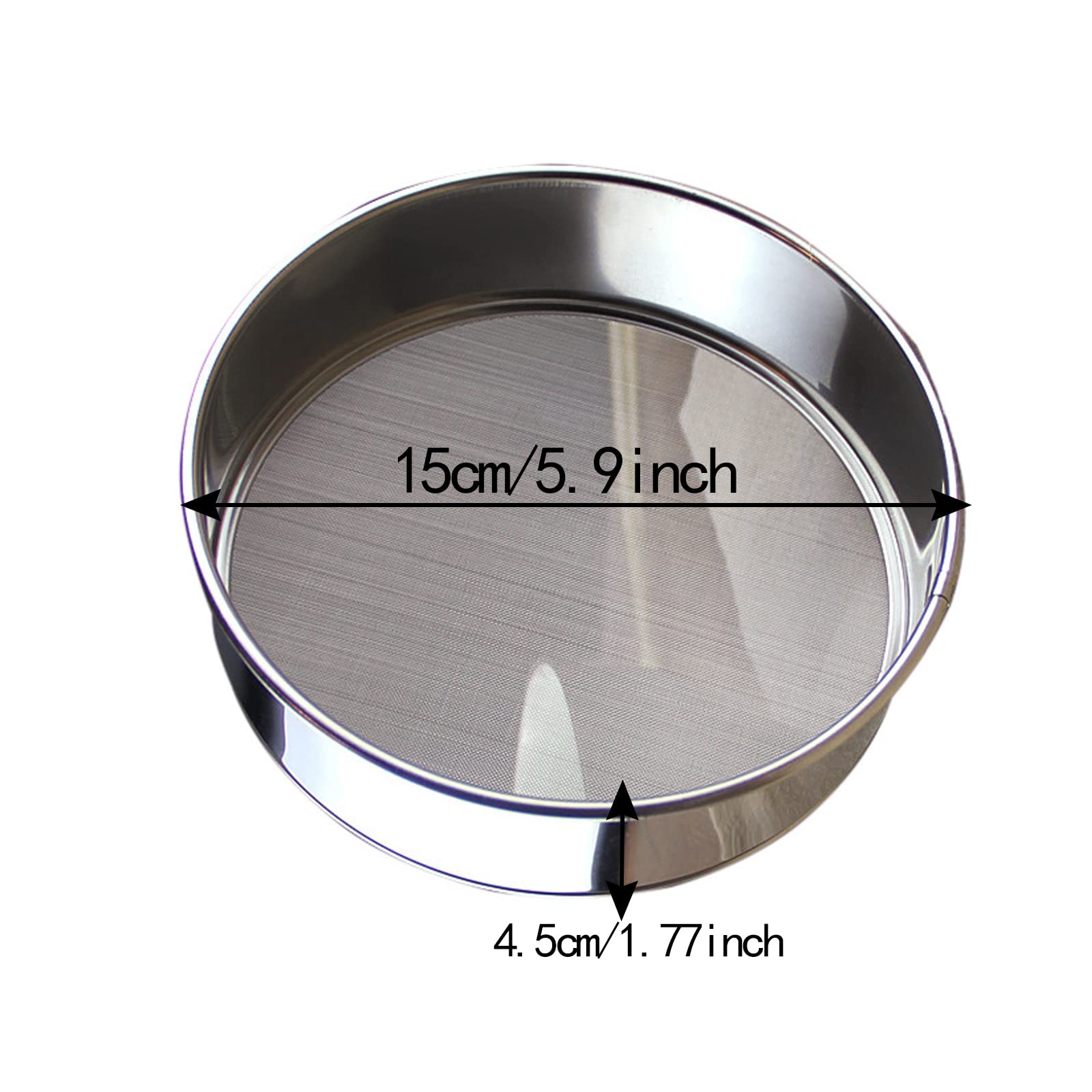 kela Frieda – Setaccio per Farina, in Acciaio Inox, Argento, 10 x 9,5 cm