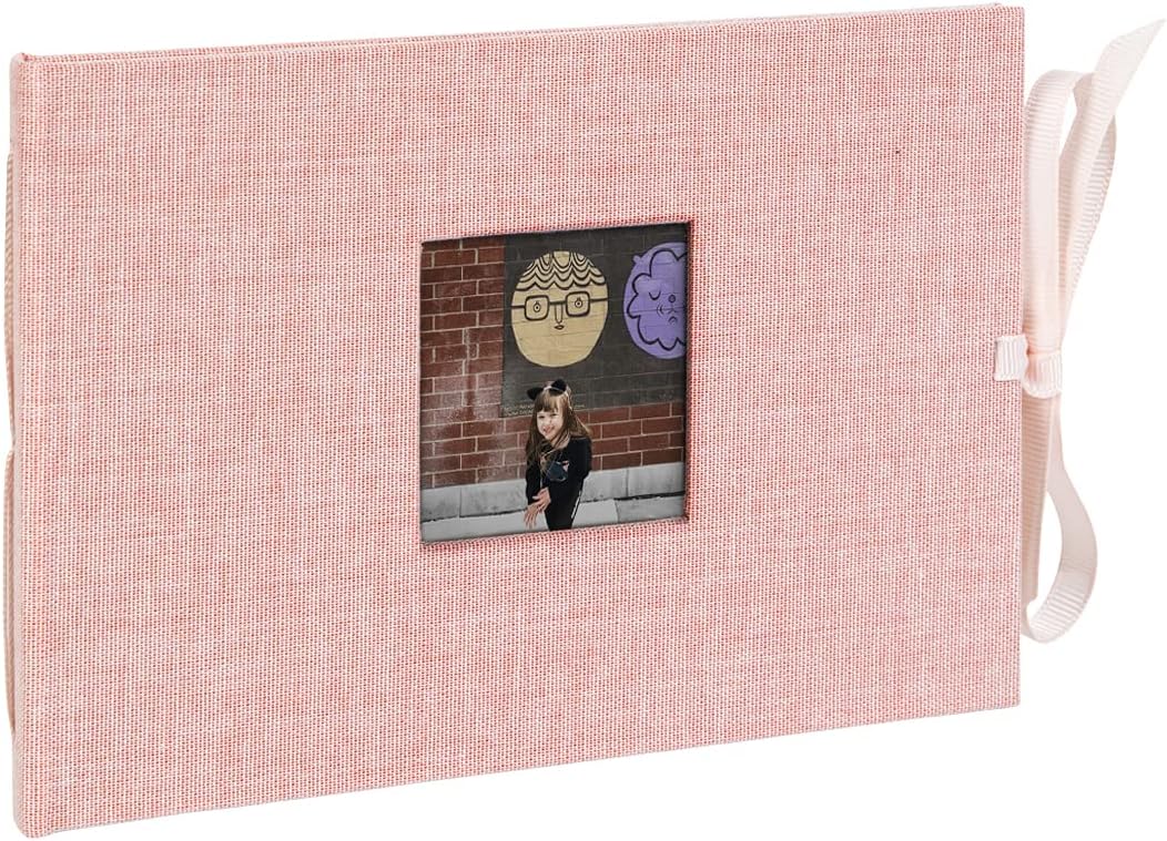 Kolo Noci Small 4x6 Photo Album, Holds 24 Photos, Ideal for Weddings and Baby Books, Coral Chambray : Home & Kitchen