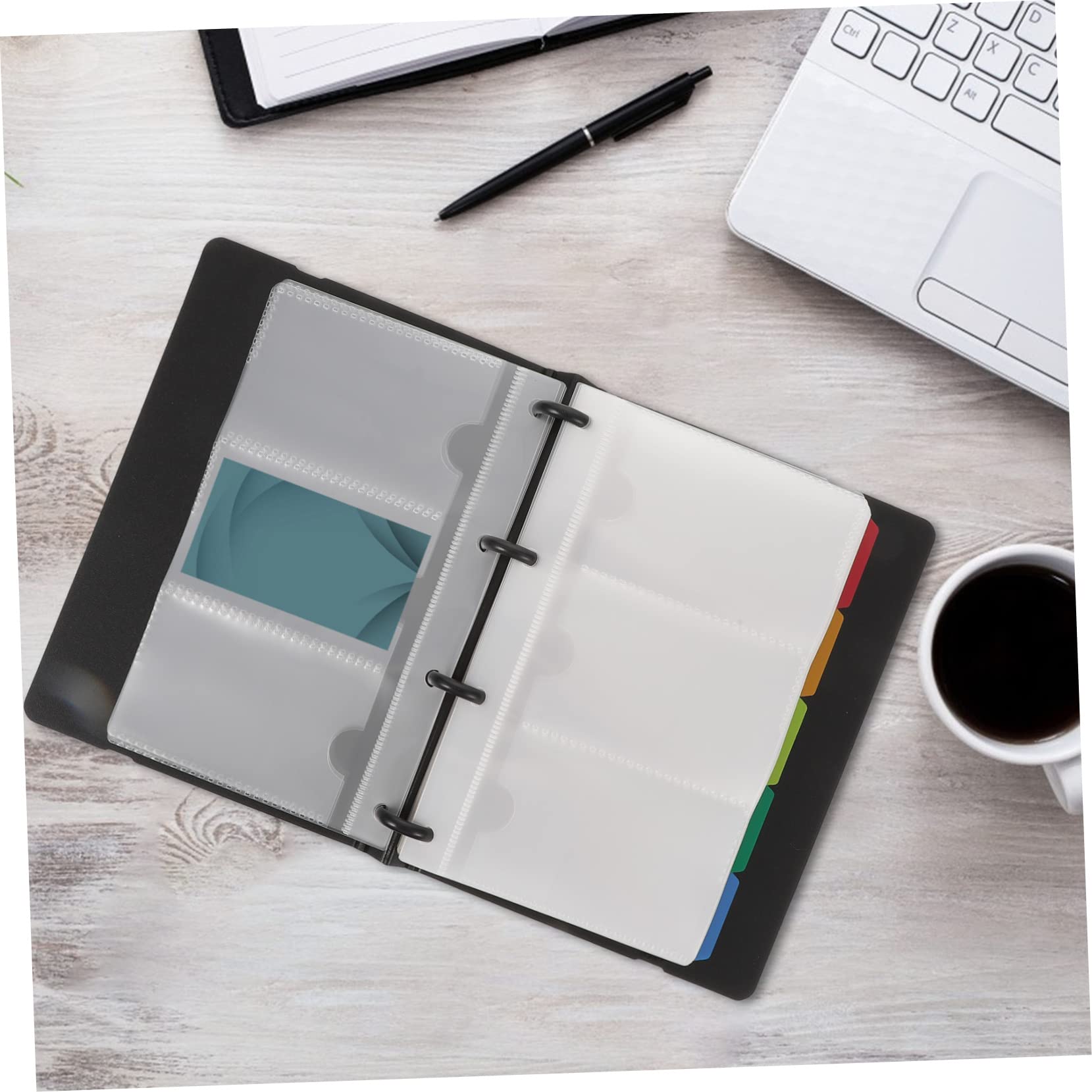 Uonlytech 180 Buste Porta Cartellini, Copertina in PP, Organizer Portatile per Nomi e Carte, Facile da Usare, Design Professionale