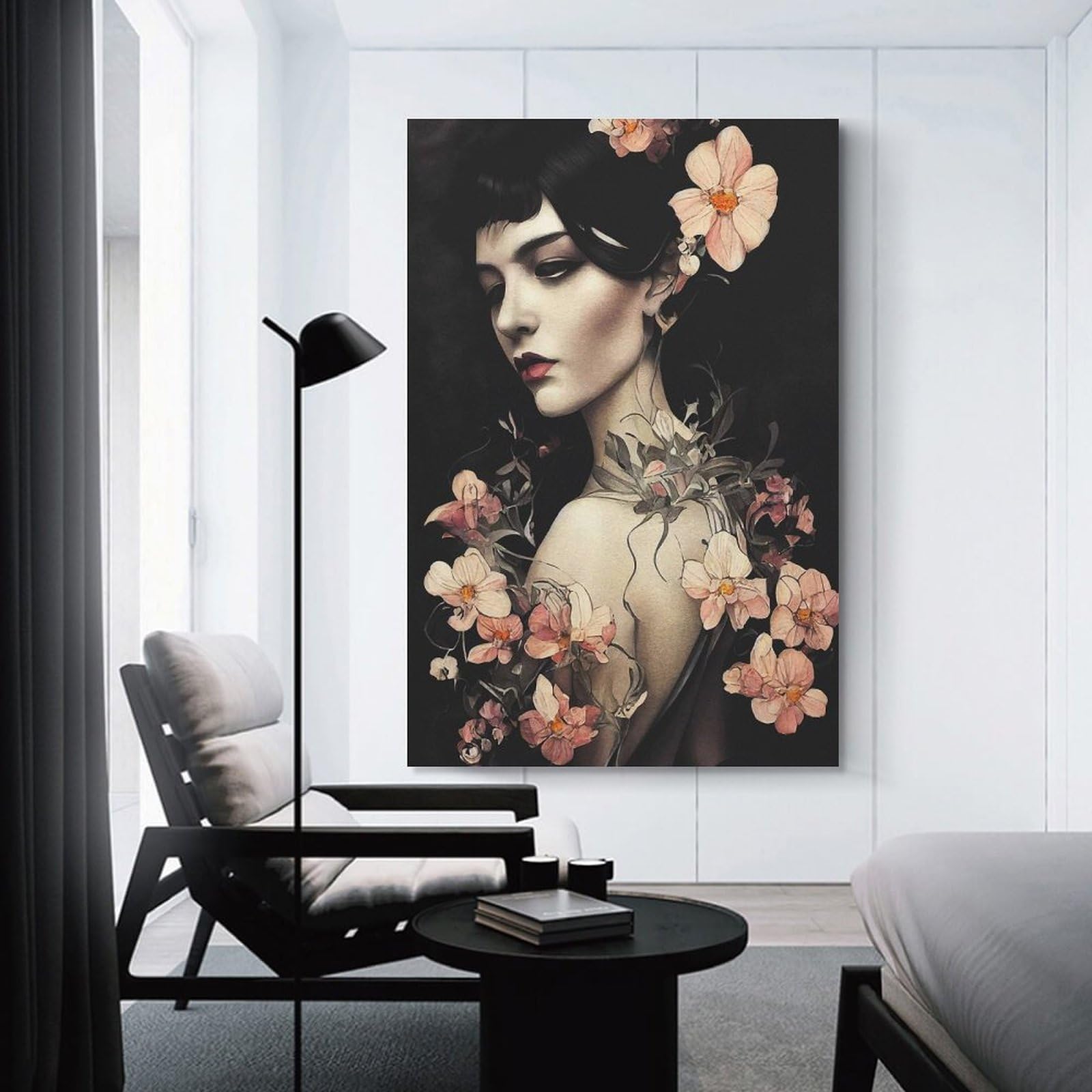Junmoney Sorrow Canvas Art Print 08x12inch(20x30cm), for New Homes, Bedrooms Or Workspaces, Gift Idea for Housewarming And Birthdays