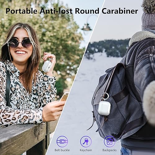 Vista 47 de Funda para Airpods 3, funda transparente con bonito oso para AirPods de 3ª generación 2021, funda protectora de TPU suave a prueba de golpes, Airpod