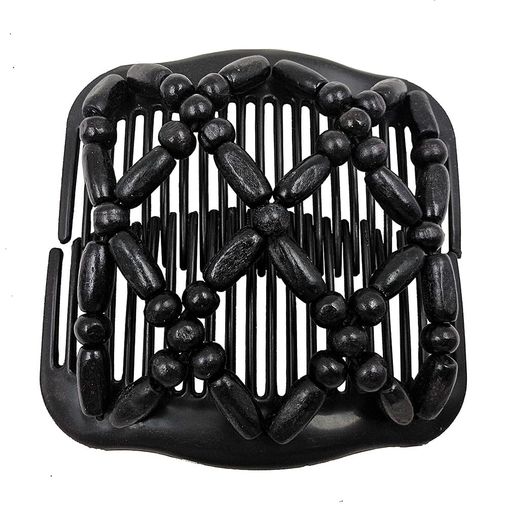2PCS Estirar Combs,Magic Hair Combs,Pinza de Pelo Elástica Doble Clips,Peinetas Elásticas de Pelo para Mujer Moda Mágica Peine para el Cabello Mágico,para Cabello Largo Corto y Rizado