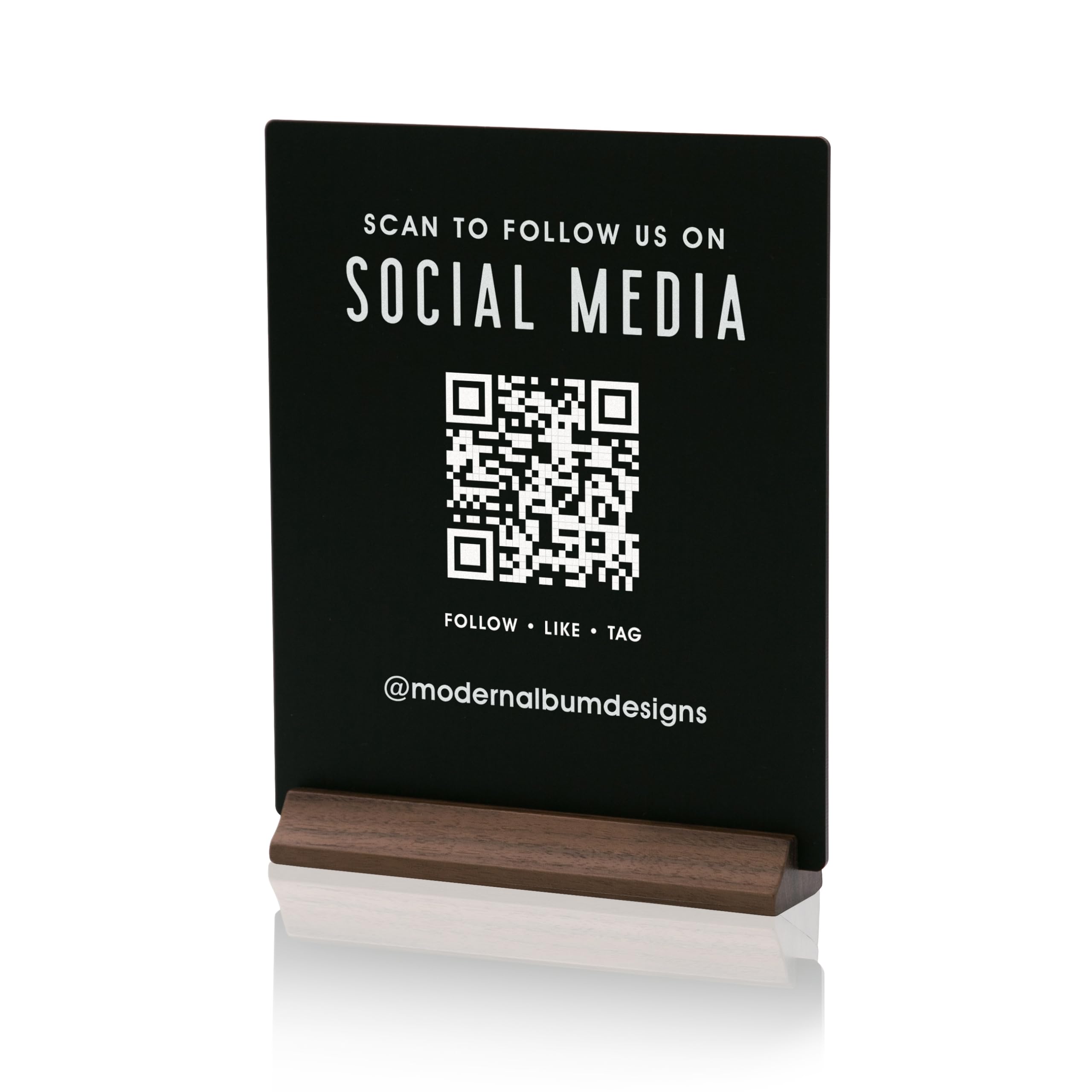 Amazon.com: Rectangular QR Code Table Signs (Social Media