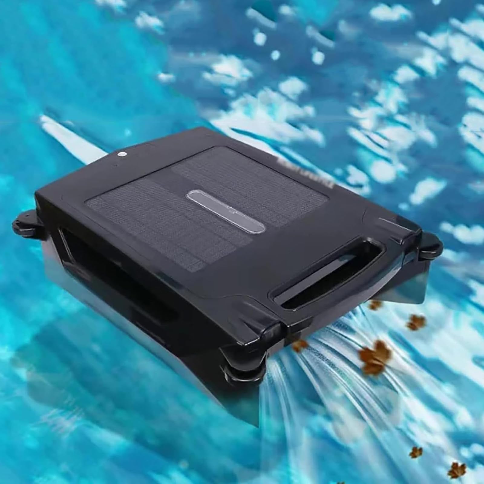 RoyceBee Robotic Solar Pool Skimmer Cleaner, Automatic Cordless Solar Powered Robot Cleaner with Dual Charging Modes 24/7 Cleaning for All Pools Smart Obstacle Avoidance
