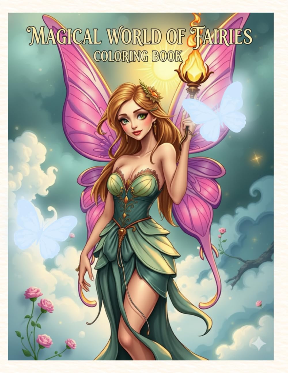 Magical Fairies Enchanted Realm Activity Book: Adorable Fantasy Creatures Coloring Pages for Kids, Girls and Toddlers