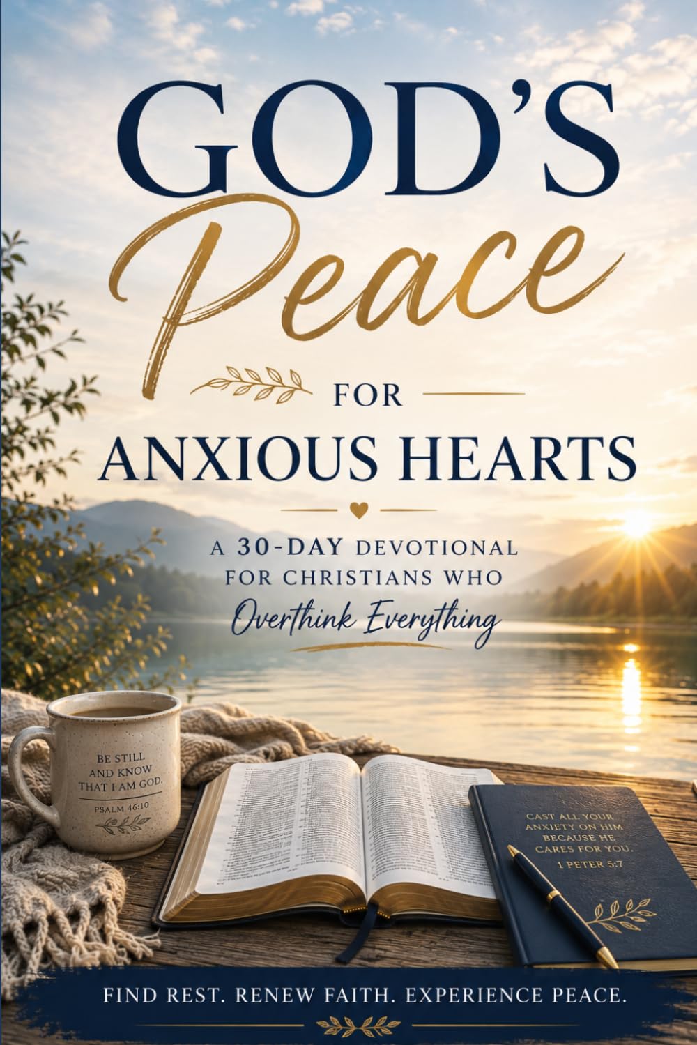 God's Peace For Anxious Hearts: A 30-Day Devotional For Christians Who Overthink Everything