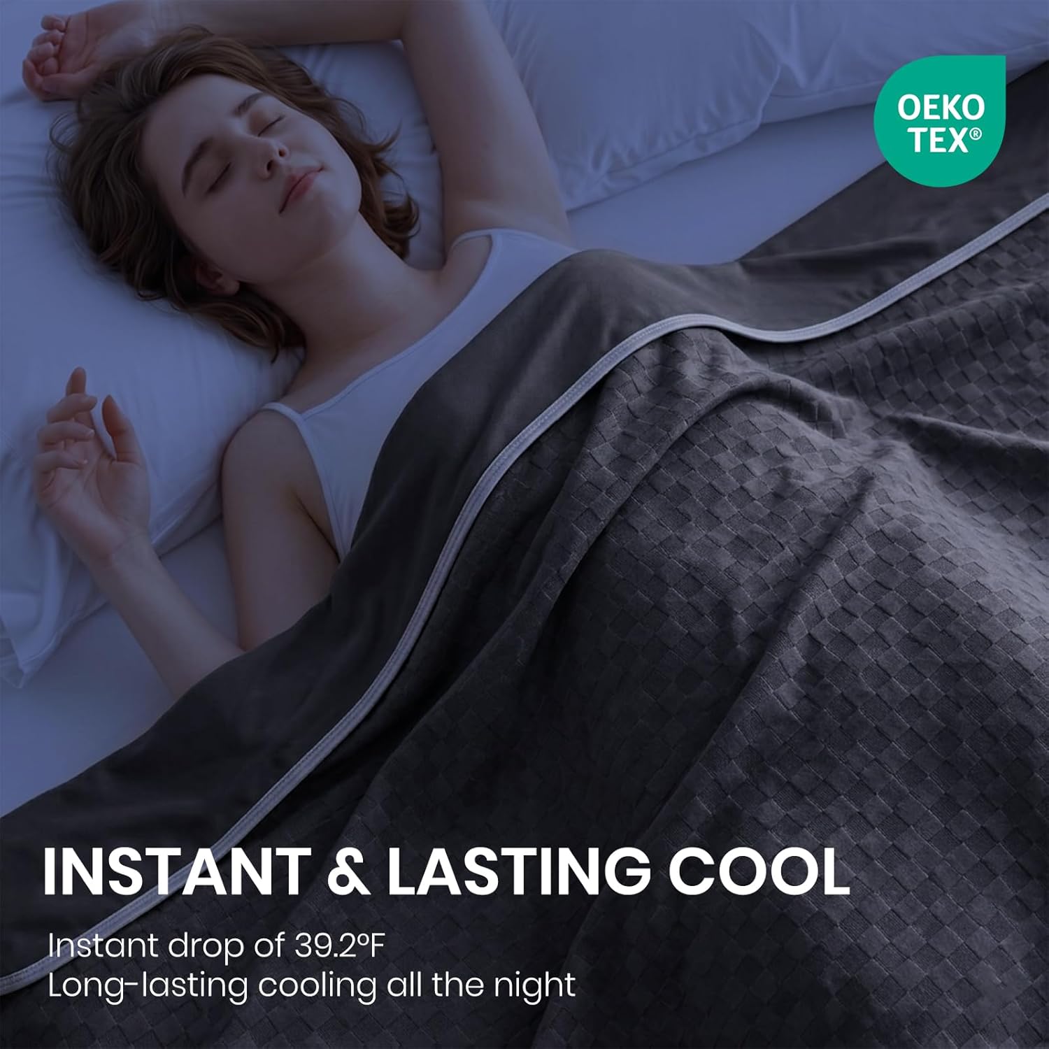 Topcee Cooling Blanket Queen Size- 90″x90″ Summer Cooling Blanket for Hot Sleepers Arc-Chill Q-Max >0.45 Cool Fiber, Keeps Cool for Night Sweats, Soft Lightweight Sofa Blankets for Kid Adults