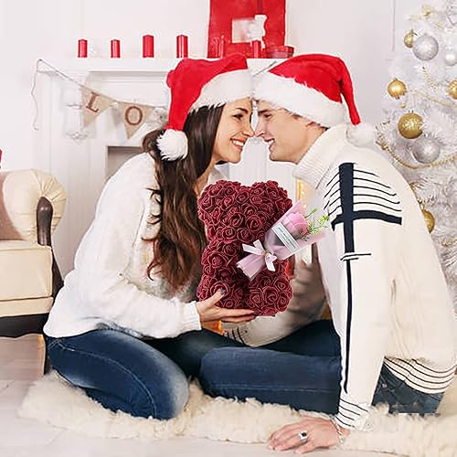 Miniatura 3 de Regalos de oso de rosas para mujer, el mejor regalo para el día de San Valentín, día de la madre, Navidad, cumpleaños, regalo de oso de peluche de