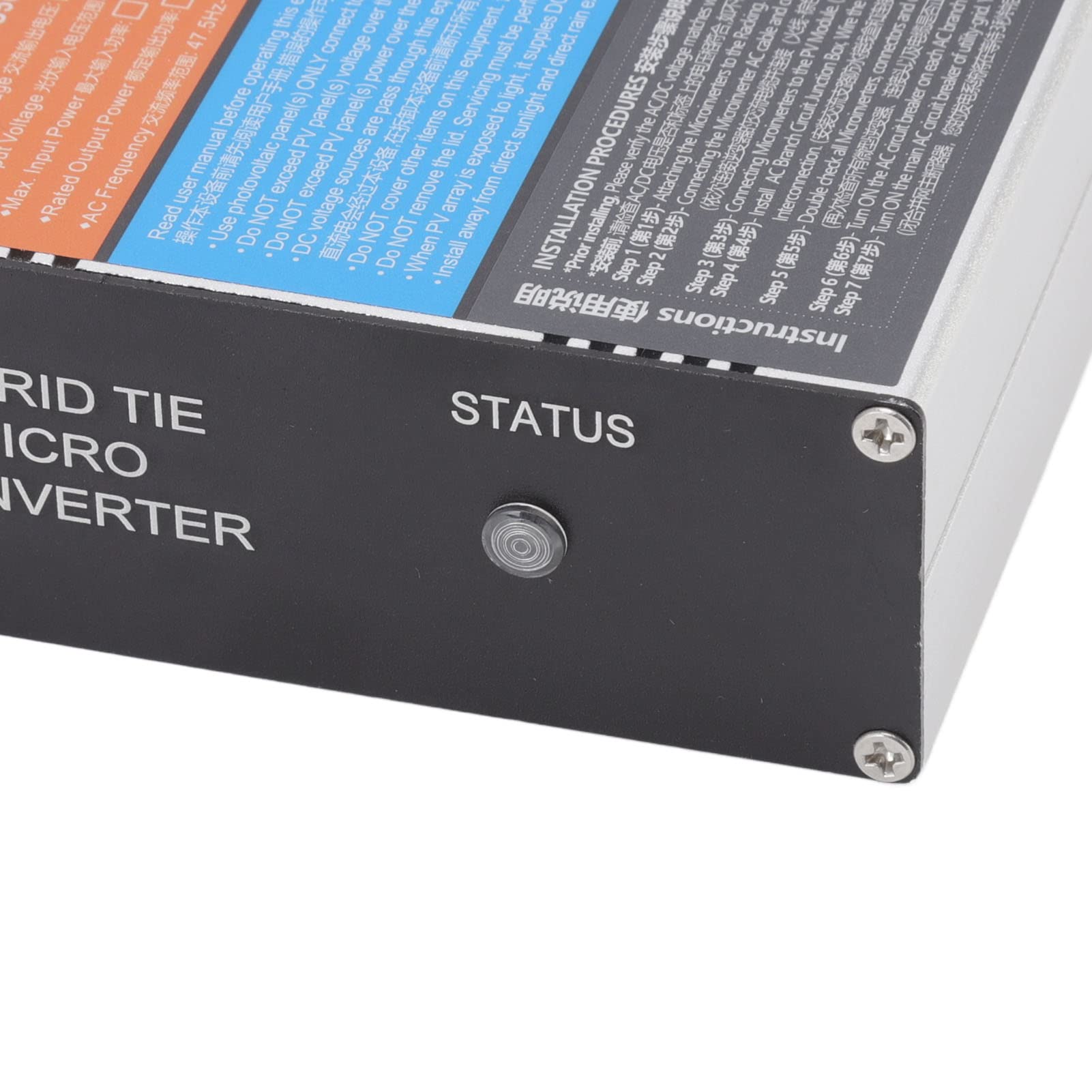 Inwerter Sieciowy, Stop Aluminium 18–60 V Inwerter Solarny Stopień Ochrony Wyspowej Stopień Ochrony IP55 dla Domu (Generici4r0mh68kd-13)