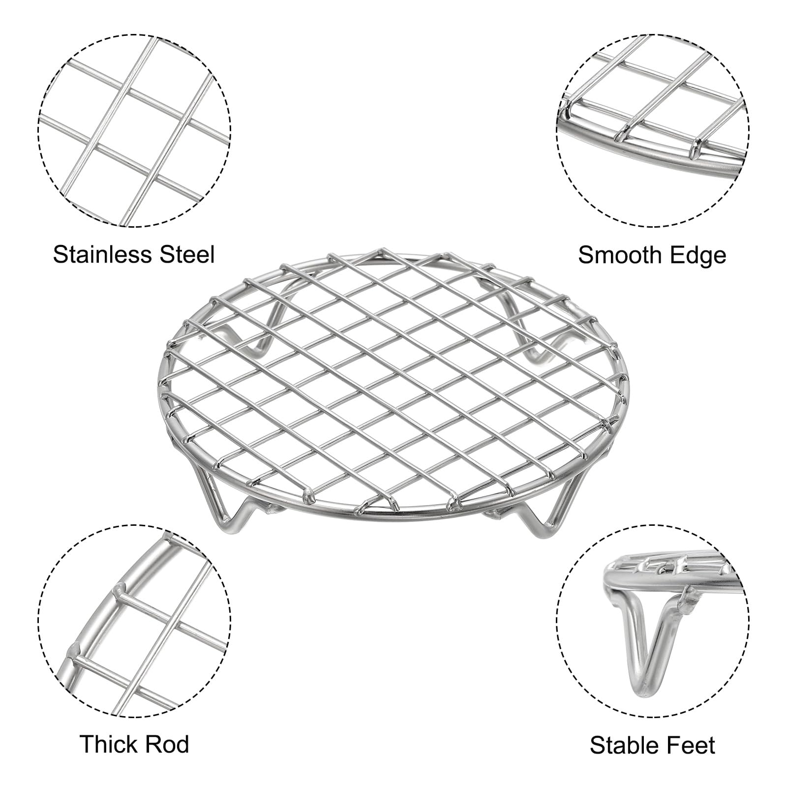 Grilles De Refroidissement En Inox | Lot De 2 | Diamètre 12 Pouces (29,5 Cm) | Pour Four, BBQ, Cuisson Vapeur