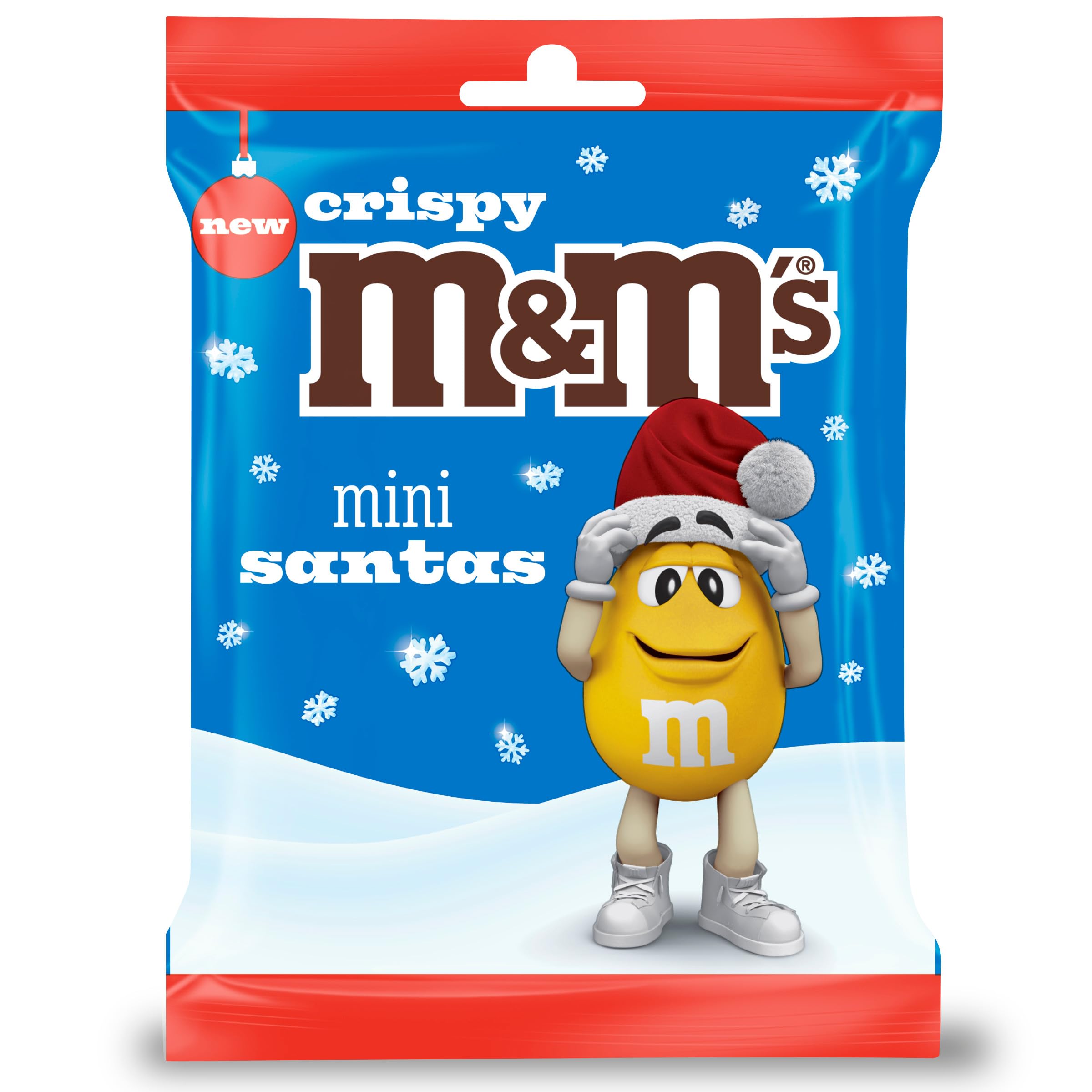 M&M'S Minis Crispy Milk Chocolate Santas Christmas Sharing Bag 55g