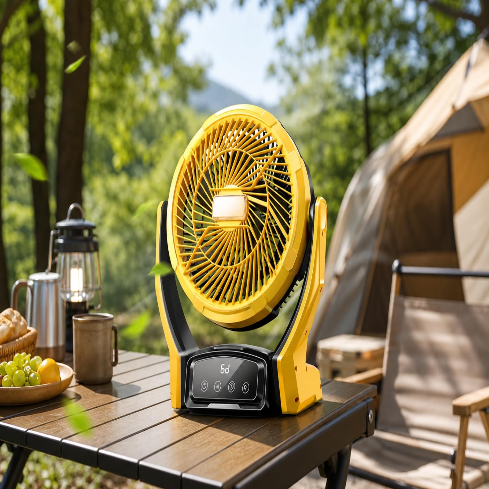 Gralara Ventilador Escritorio con Luz LED Portátil Ventilador Escritorio con Luz Mini para Estudiantes, style to 1
