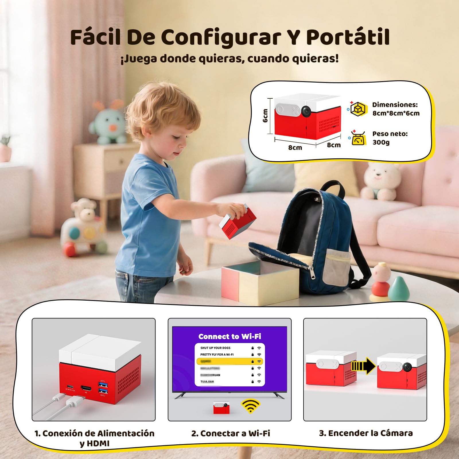 KINHANK MotionX Consola de Juegos con Sensor de Movimiento - Consola Interactiva para Padres e Hijos, Actualizaciones Continuas/Sin Controlador/Sin Suscripción, Regalo de Juguete para Niños, 41 Juegos — view 7
