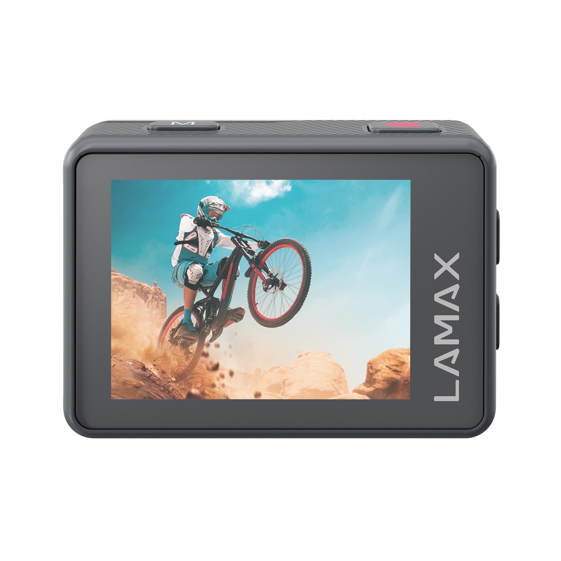 Lamax X5.2 kamera sportowa z prawdziwą 4K przy 30 kl./s, płynna Full HD przy 60 kl./s, maks. delikatna elektroniczna stabilizacja i zwolnione tempo, wodoszczelna do 40 m, ładowanie USB-C, 2" LCD, WiFi